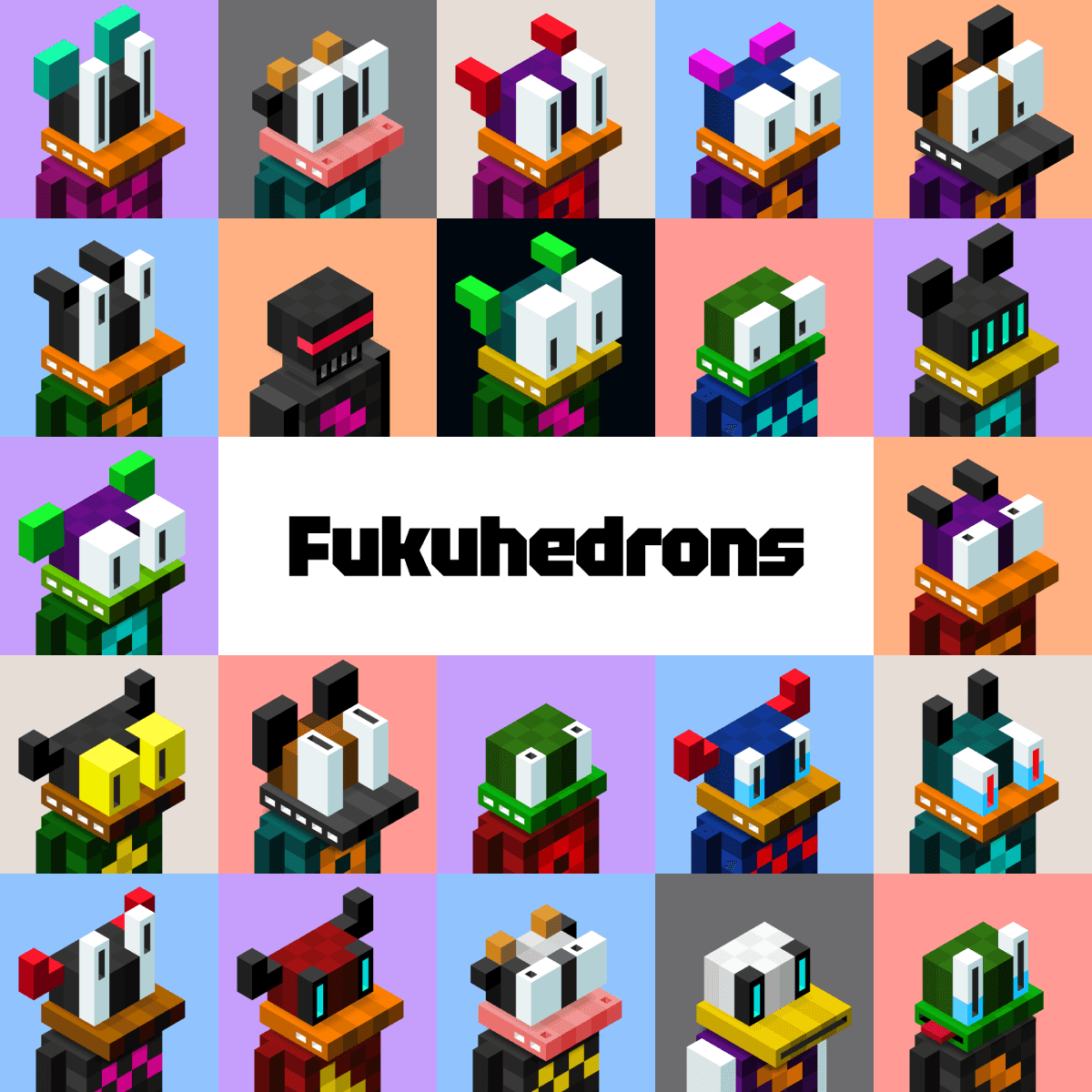 Nakamigos auction banner image containing their characters.